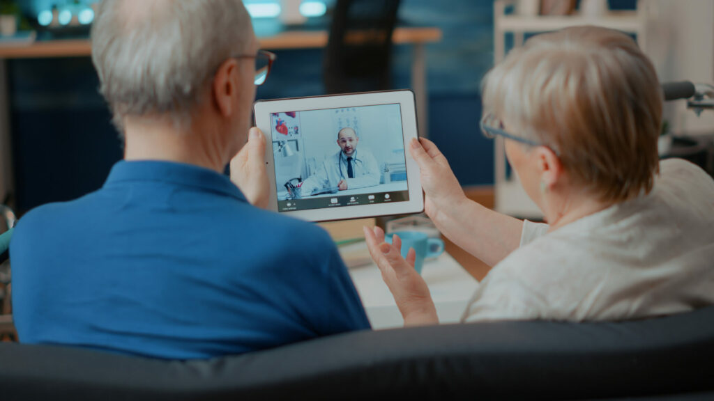 A patient watching a video that demonstrates the use of AI in IVF patient education.