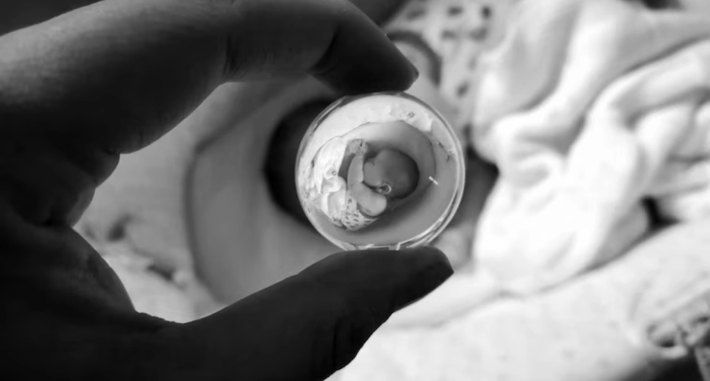 A doctor using an IVF-specific EMR for cycle tracking.